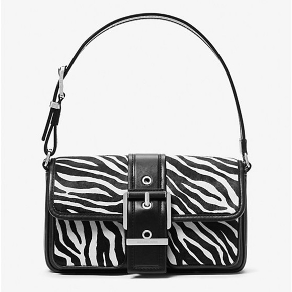 MK Colby Medium Zebra Print Shoulder Bag NWT - Picture 4 of 12